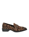 Divine Follie Woman Loafers Camel Size 8 Leather