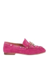 Divine Follie Woman Loafers Fuchsia Size 8 Leather In Pink