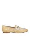 Divine Follie Woman Loafers Platinum Size 8 Textile Fibers In Grey