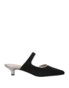 Divine Follie Woman Mules & Clogs Black Size 8 Leather In Black
