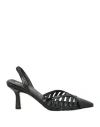 Divine Follie Woman Mules & Clogs Black Size 8 Textile Fibers In Black