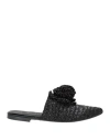 Divine Follie Woman Mules & Clogs Black Size 8 Textile Fibers In Black