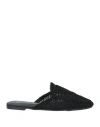 Divine Follie Woman Mules & Clogs Black Size 8 Textile Fibers In Black