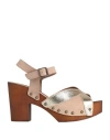 Divine Follie Woman Mules & Clogs Grey Size 8 Leather In Grey