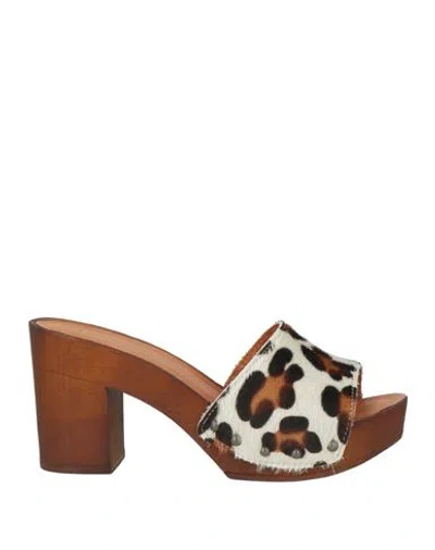 Divine Follie Woman Mules & Clogs White Size 8 Leather