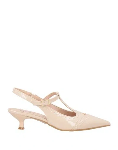 Divine Follie Woman Pumps Antique Rose Size 8 Synthetisches Material In Pink