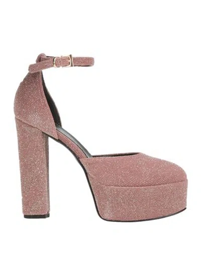 Divine Follie Woman Pumps Pastel Pink Size 11 Textile Fibers