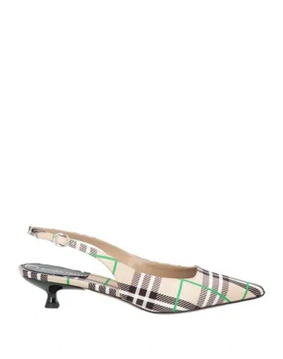 Divine Follie Woman Pumps Beige Size 8 Textile Fibers