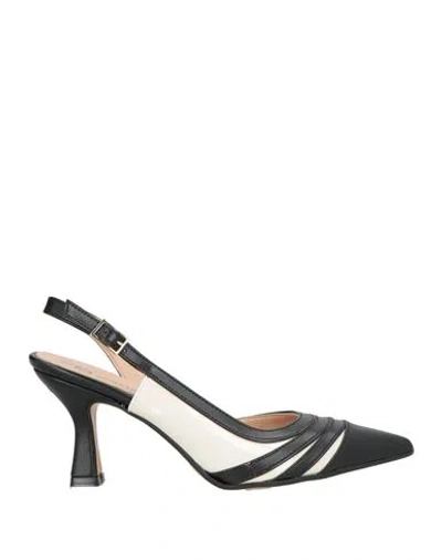 Divine Follie Woman Sandals Black Size 8 Leather