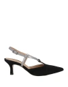 Divine Follie Woman Pumps Black Size 8 Leather In Black