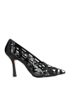 Divine Follie Woman Pumps Black Size 8 Textile Fibers In Black