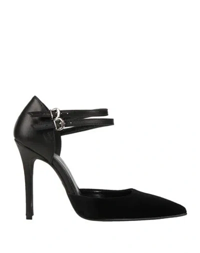 Divine Follie Woman Pumps Black Size 11 Textile Fibers