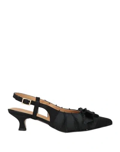 Divine Follie Woman Pumps Black Size 8 Textile Fibers, Rubber