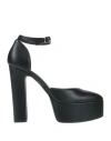 Divine Follie Woman Pumps Black Size 10 Soft Leather In Black