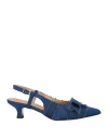 Divine Follie Woman Pumps Blue Size 8 Textile Fibers, Rubber