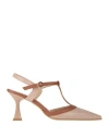 Divine Follie Woman Pumps Blush Size 8 Soft Leather In Pink