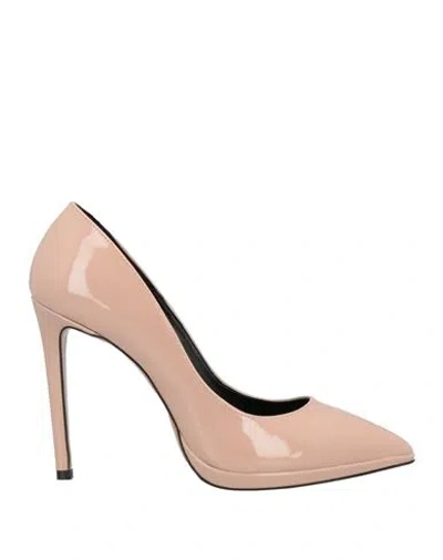 Divine Follie Woman Pumps Blush Size 11 Textile Fibers In Pink