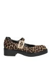 Divine Follie Woman Pumps Camel Size 8 Leather