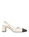 Divine Follie Woman Pumps Cream Size 9 Synthetisches Material In White