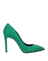 Divine Follie Woman Pumps Emerald Green Size 11 Textile Fibers
