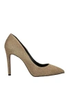 Divine Follie Woman Pumps Gold Size 11 Textile Fibers