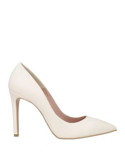 Divine Follie Woman Pumps Ivory Size 8 Textile Fibers In White