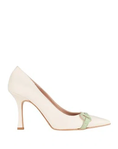 Divine Follie Woman Pumps Ivory Size 8 Textile Fibers In White