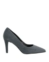 Divine Follie Woman Pumps Lead Size 11 Textile Fibers In Grey