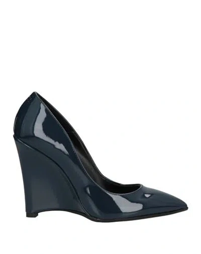 Divine Follie Woman Pumps Midnight Blue Size 11 Textile Fibers