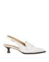 Divine Follie Woman Pumps Off White Size 8 Leather In White
