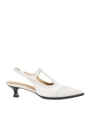 Divine Follie Woman Pumps Off White Size 8 Leather In White