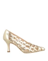Divine Follie Woman Pumps Platinum Size 7 Textile Fibers In Grey