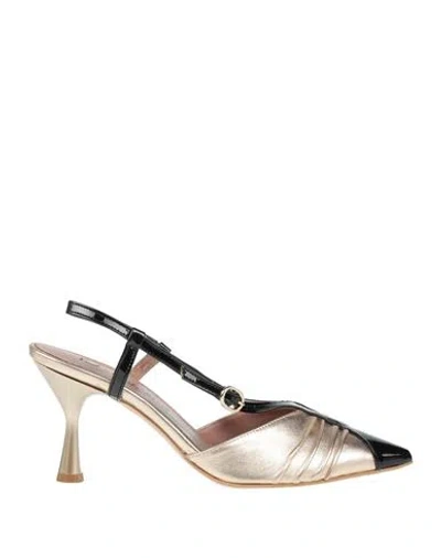 Divine Follie Woman Pumps Platinum Size 8 Leather In Grey