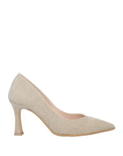 Divine Follie Woman Pumps Platinum Size 8 Textile Fibers In Grey