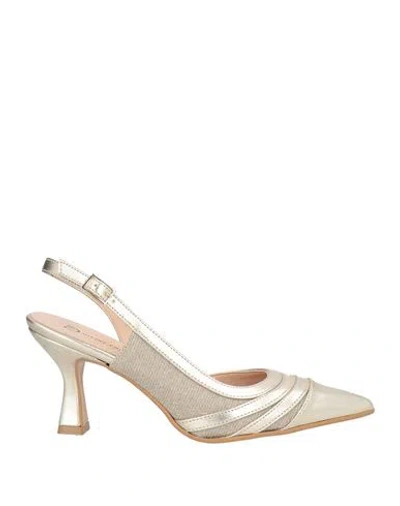Divine Follie Woman Pumps Platinum Size 8 Textile Fibers In Grey