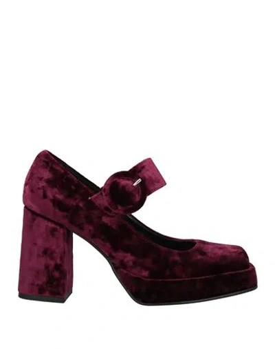 Divine Follie Woman Pumps Purple Size 11 Textile Fibers