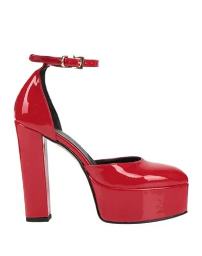 Divine Follie Woman Pumps Red Size 11 Textile Fibers