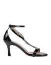 Divine Follie Woman Sandals Black Size 8 Textile Fibers In Black