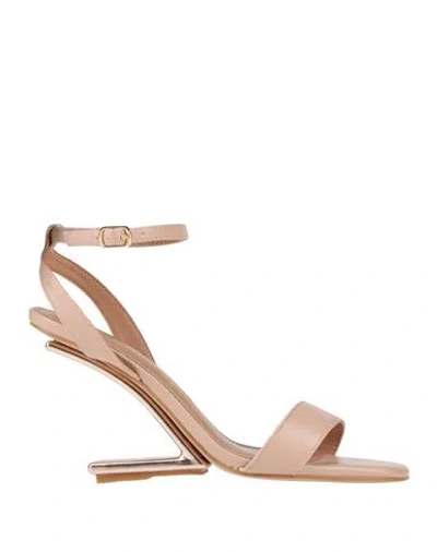 Divine Follie Woman Sandals Blush Size 8 Synthetisches Material In Pink