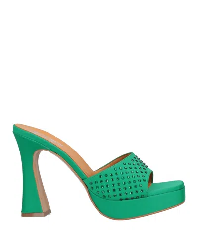 Divine Follie Sandals In Green