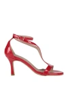 Divine Follie Woman Sandals Red Size 8 Textile Fibers