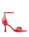 Divine Follie Woman Sandals Red Size 8 Textile Fibers In Red