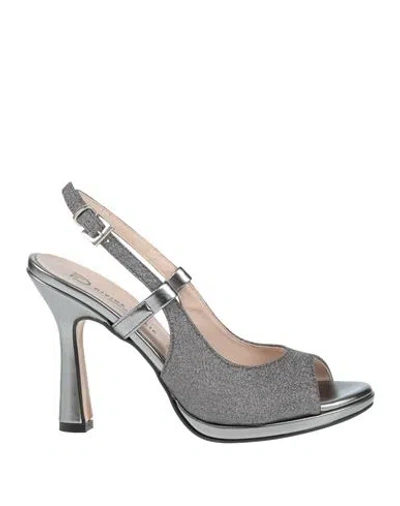 Divine Follie Woman Sandals Silver Size 8 Textile Fibers