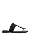 Divine Follie Toe Strap Sandals In Beige