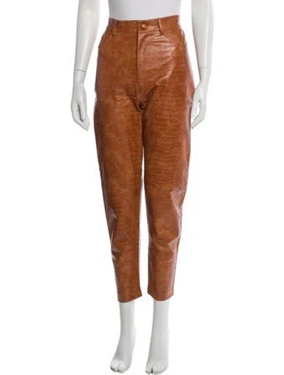 Pre-owned Divine Héritage Animal Print Straight Leg Pants In Multi