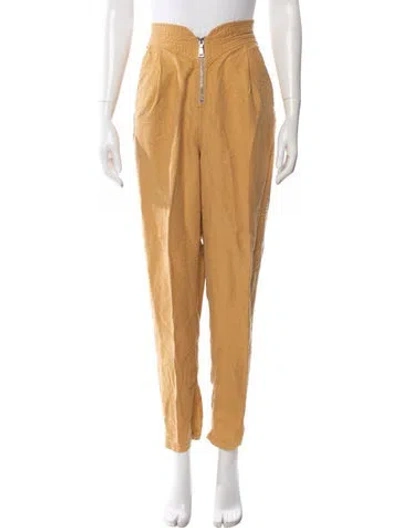 Pre-owned Divine Héritage Skinny Leg Pants In Yellow