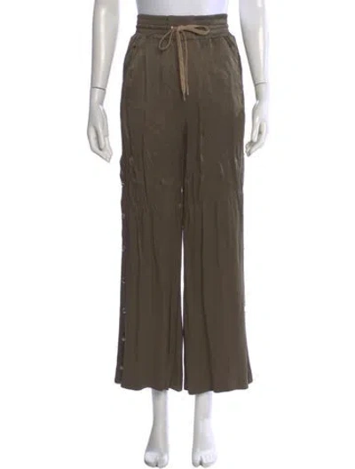 Pre-owned Divine Héritage Wide Leg Pants In Green