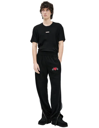 (d)ivision Black Trousers With Logo