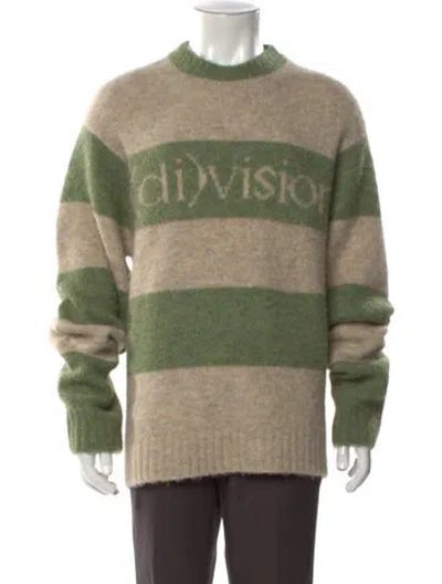 Pre-owned (d)ivision Graphic Print Crew Neck Pullover In Green
