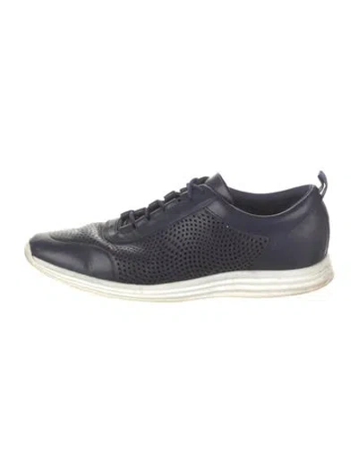 Pre-owned (d)ivision Leather Sneakers In Blue